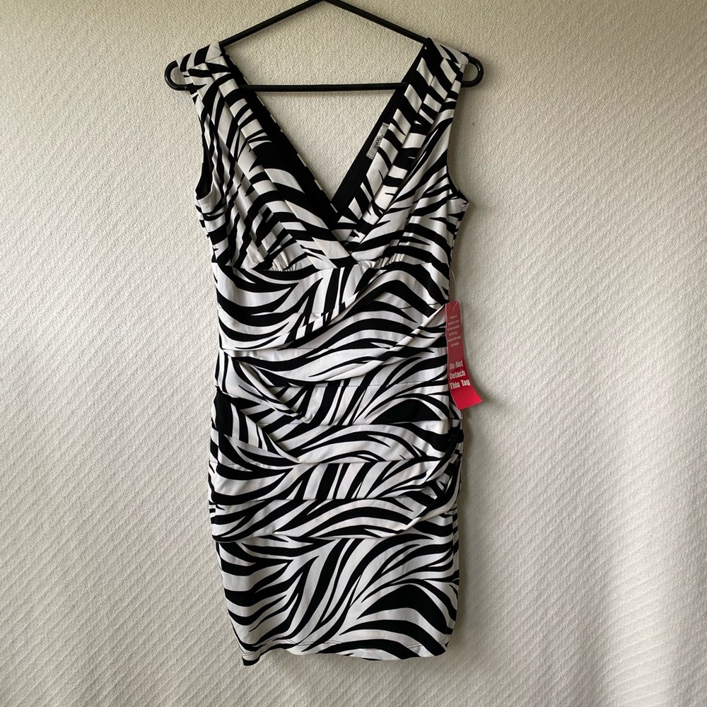 Sweet Storm Zebra-Pattern Dress- Size M